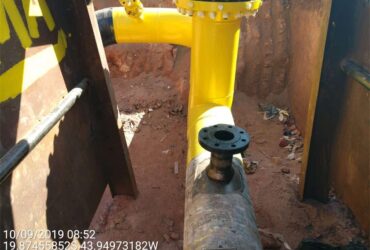 Obras especiais – Remanejamento de rede de gás em carga em aço e polietileno